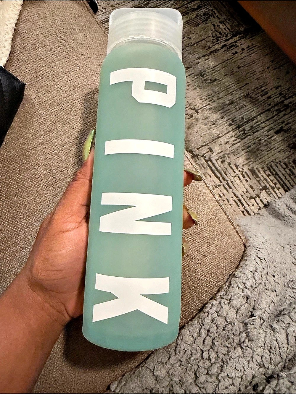 Victoria's Secret PINK Collegiate Water Bottle Green 20 fl oz NWT